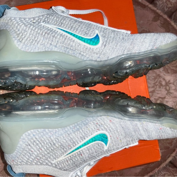 Nike Air Vapormax 2021 FK FlyKnit grey and ice blue - Picture 2 of 10